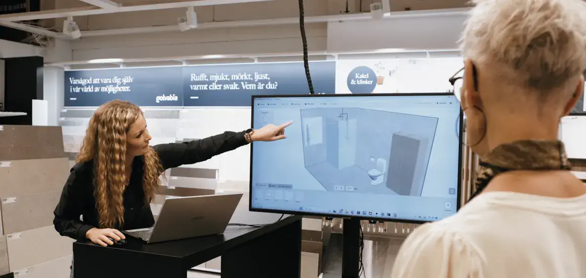 Hantverkare arbetar med golv