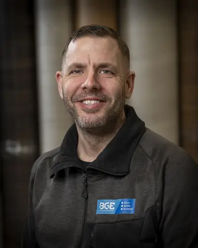 Mathias Nilsson, golvläggare hos Blekinge Golventreprenad, porträtt
