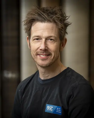 Peter Willander, plattsättare hos Blekinge Golventreprenad, porträtt
