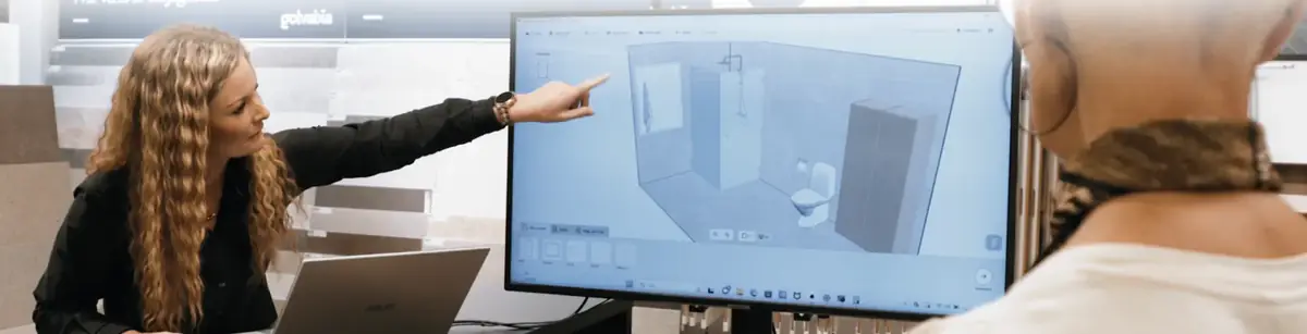 Designbadrum planerat i 3D